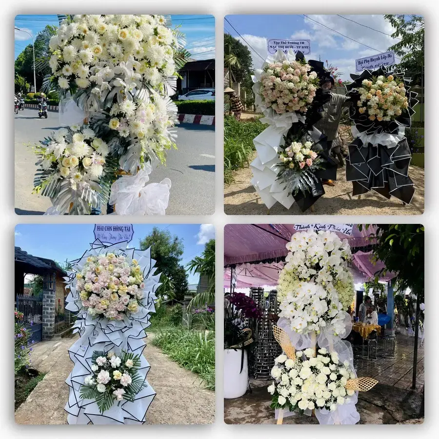 Bốn mẫu hoa đám tang Cao Bằng