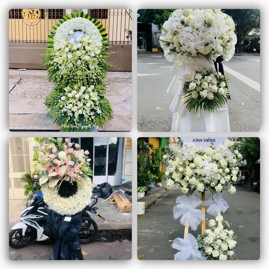 Bốn mẫu hoa đám tang Cao Lộc
