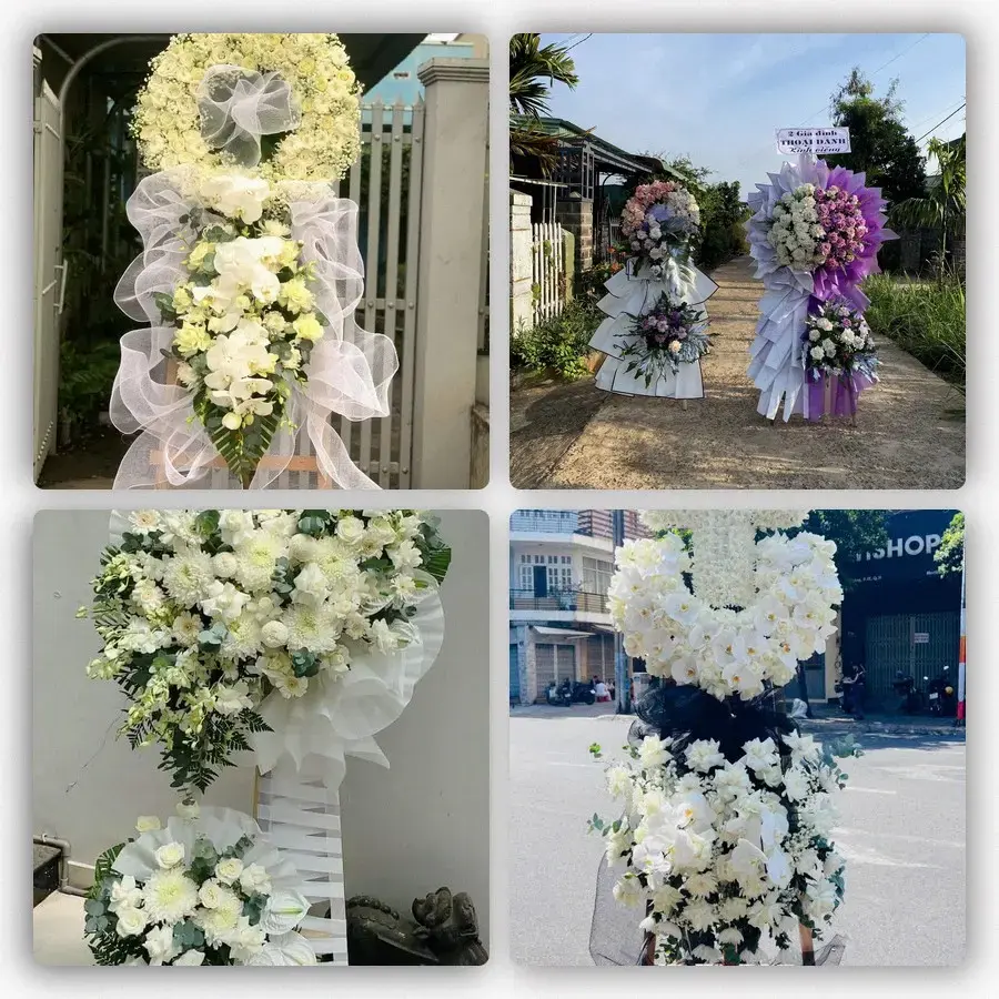 Bốn mẫu hoa đám tang Cao Thượng