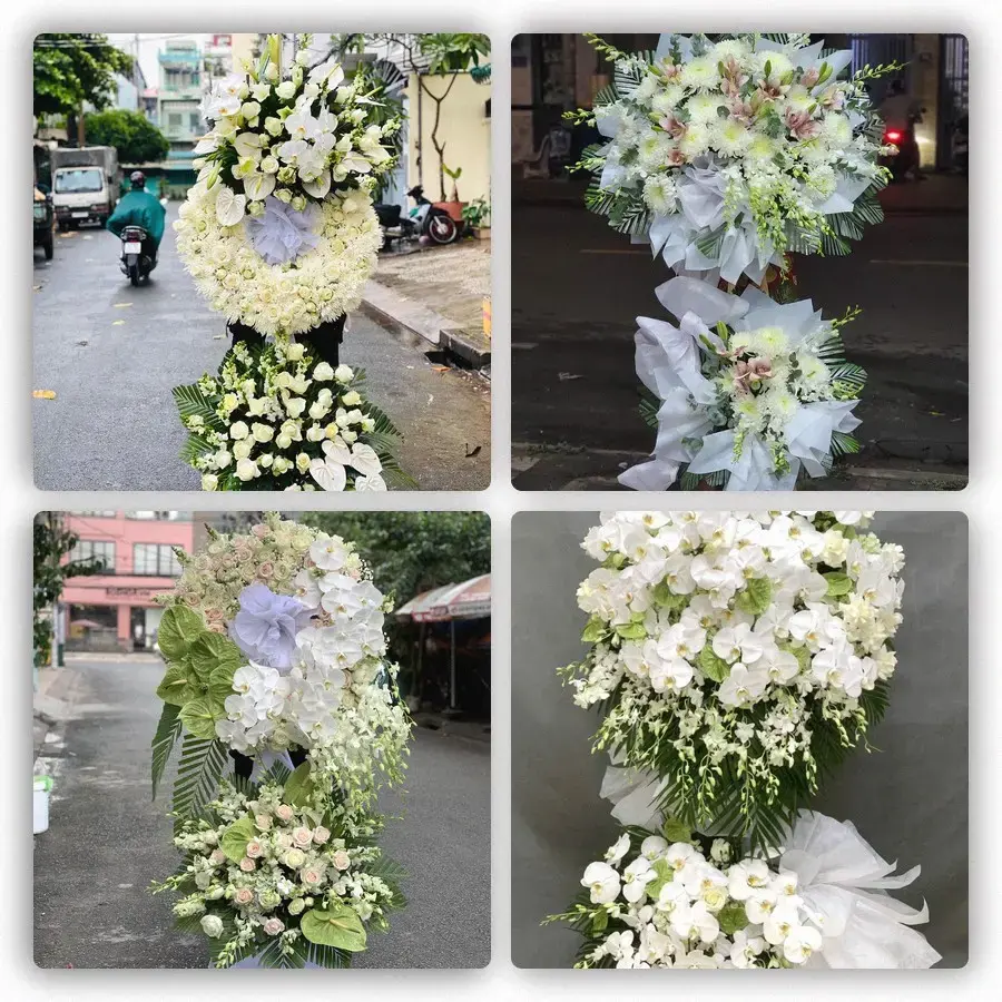 Bốn mẫu hoa đám tang Cát Hải