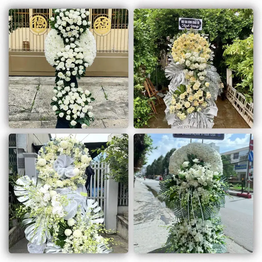 Bốn mẫu hoa đám tang Cát Thành