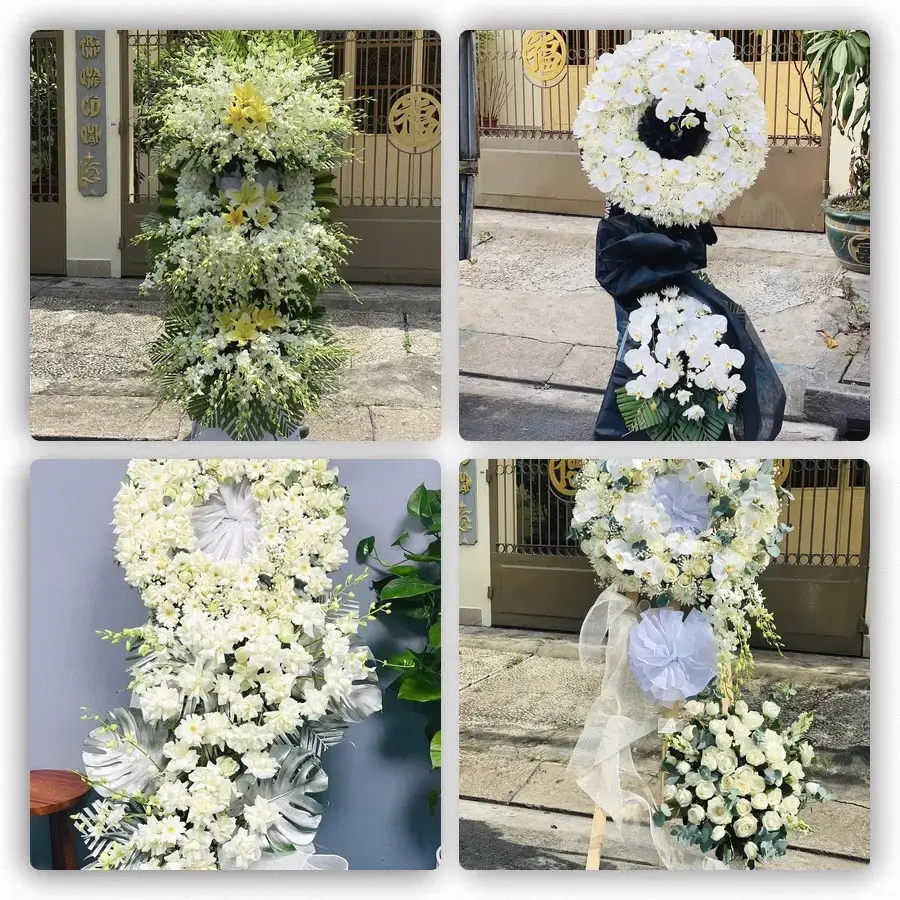 Bốn mẫu hoa đám tang Cát Tiến