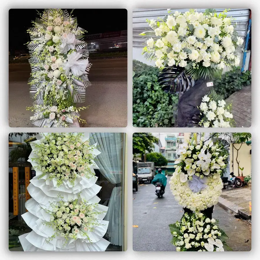 Bốn mẫu hoa đám tang Cầu Giát