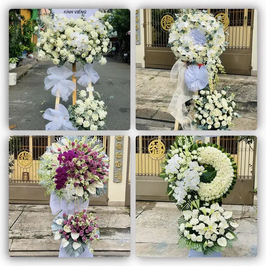 Bốn mẫu hoa đám tang Chí Linh