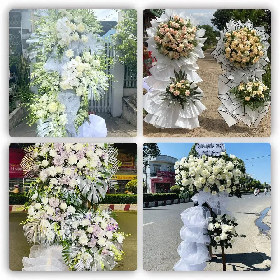 Bốn mẫu hoa đám tang Chí Thạnh