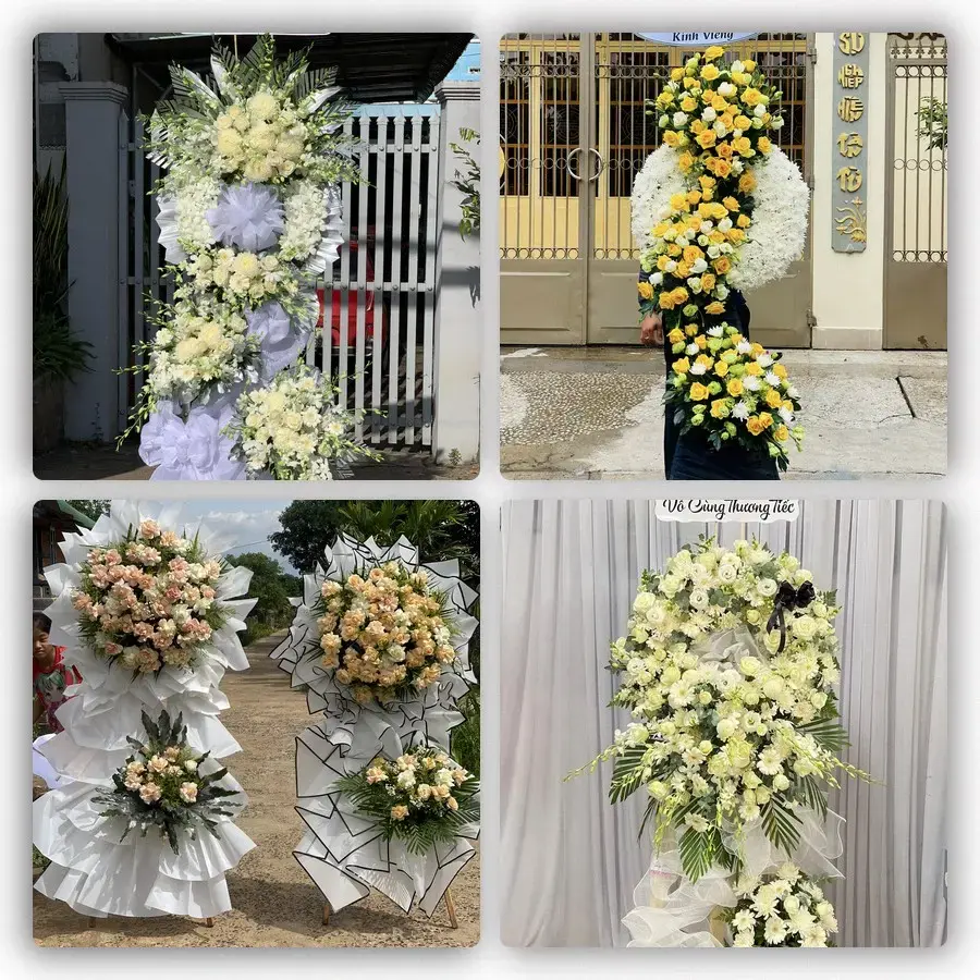 Bốn mẫu hoa đám tang Chợ Chu