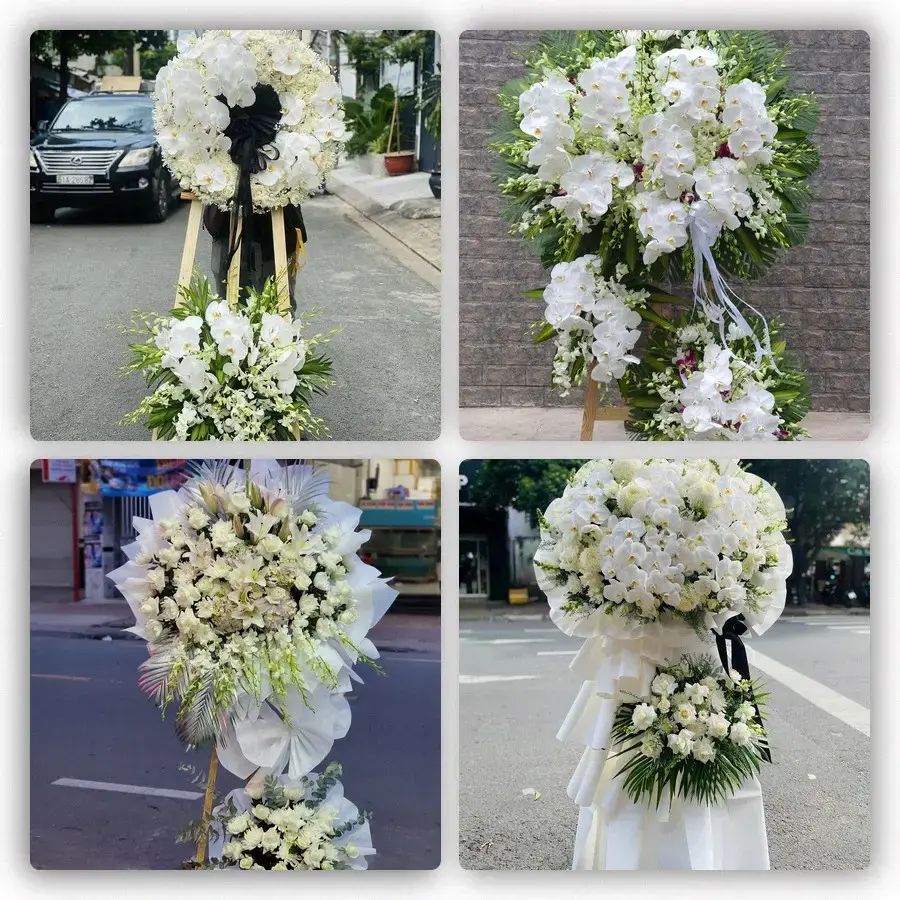 Bốn mẫu hoa đám tang Chợ Chùa