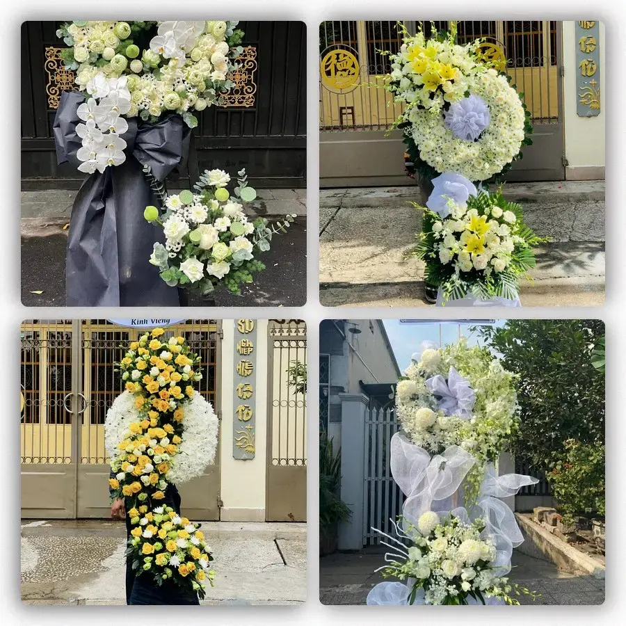 Bốn mẫu hoa đám tang Chợ Lách
