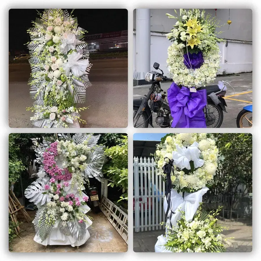 Bốn mẫu hoa đám tang Chợ Lầu