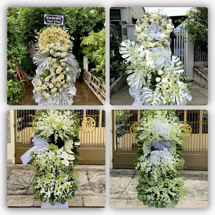 Bốn mẫu hoa đám tang Chợ Mới