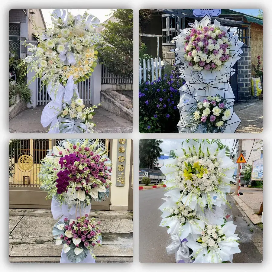 Bốn mẫu hoa đám tang Chợ Rã