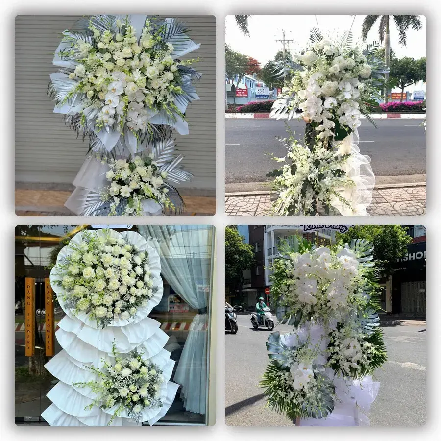 Bốn mẫu hoa đám tang Chư Sê
