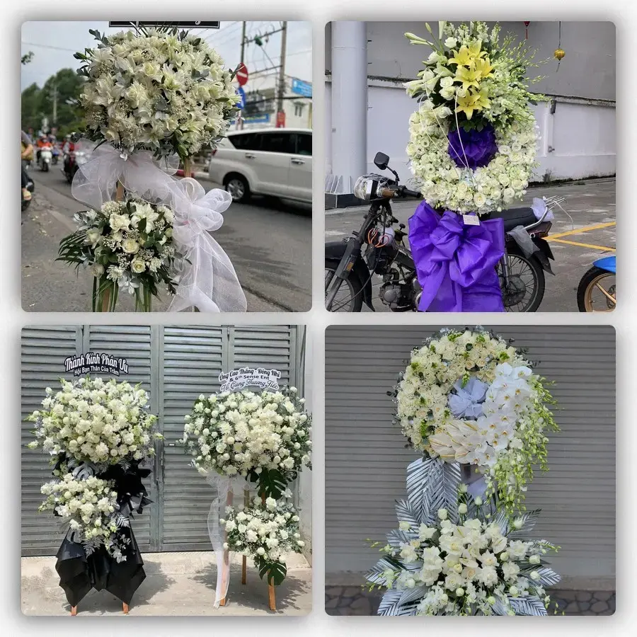 Bốn mẫu hoa đám tang Cổ Lễ