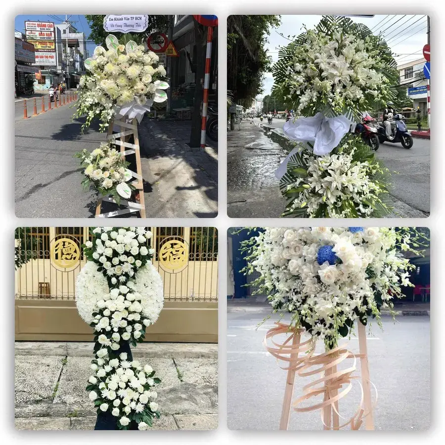 Bốn mẫu hoa đám tang Cô Tô