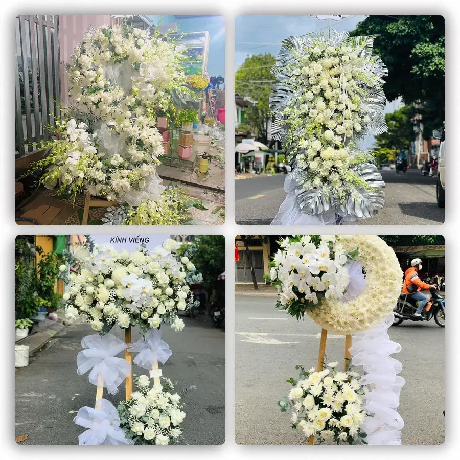 Bốn mẫu hoa đám tang Cốc Pài