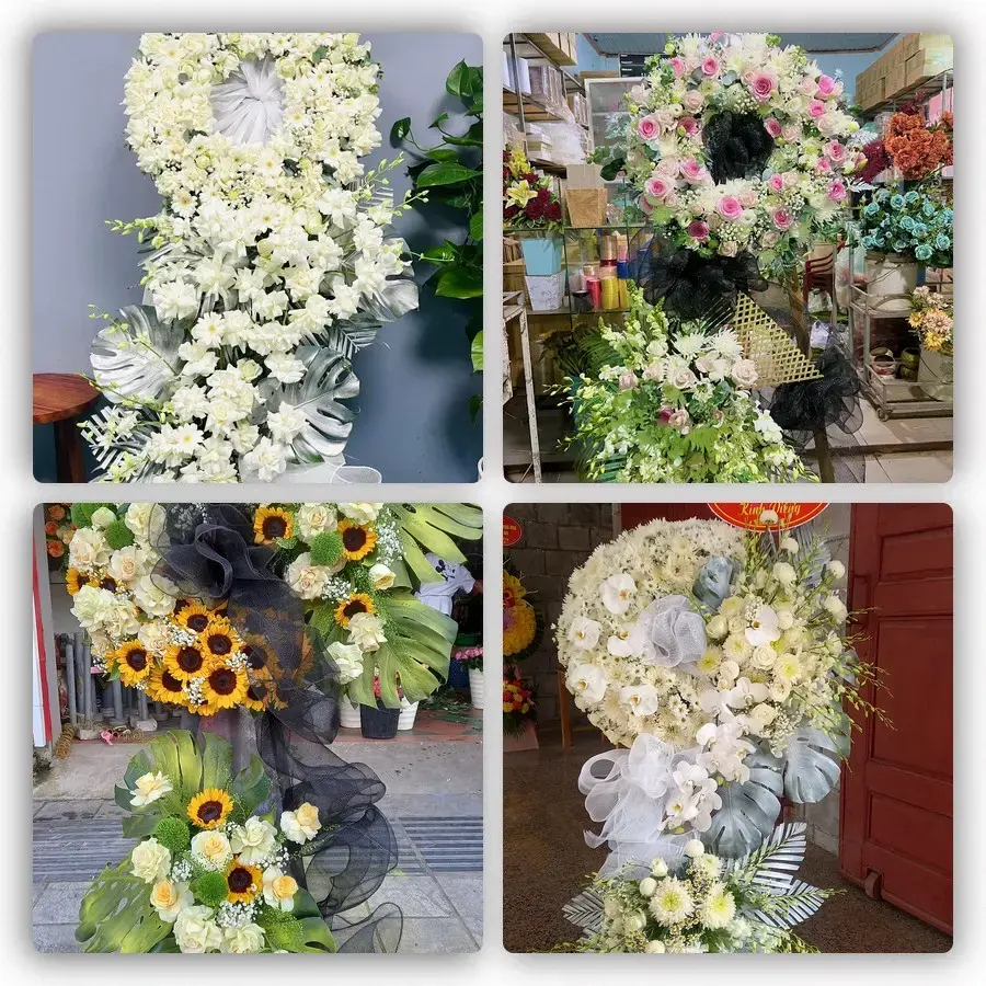 Bốn mẫu hoa đám tang Cửa Lò