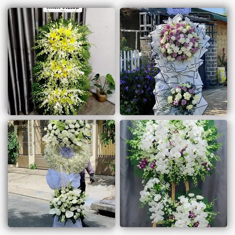 Bốn mẫu hoa đám tang Củng Sơn