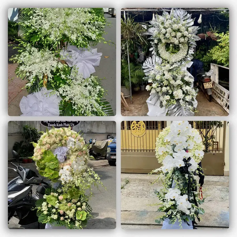 Bốn mẫu hoa đám tang Đà Bắc