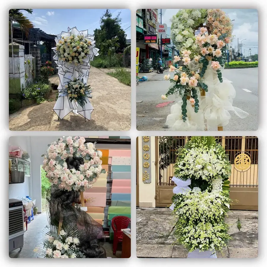 Bốn mẫu hoa đám tang Đạ Tẻh