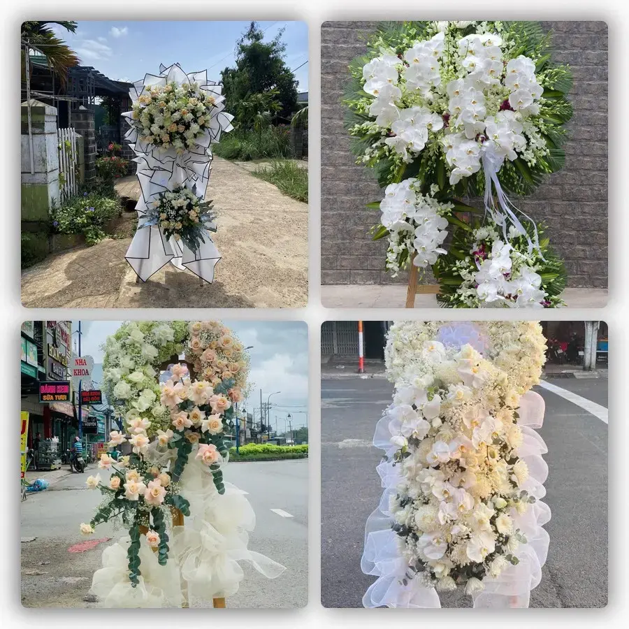 Bốn mẫu hoa đám tang Đại Đình