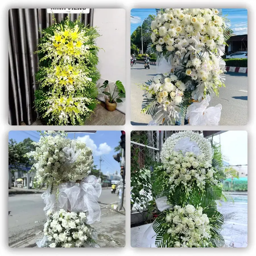 Bốn mẫu hoa đám tang Đại Ngãi