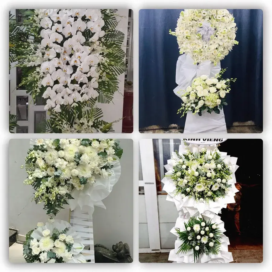 Bốn mẫu hoa đám tang Đăk Đoa