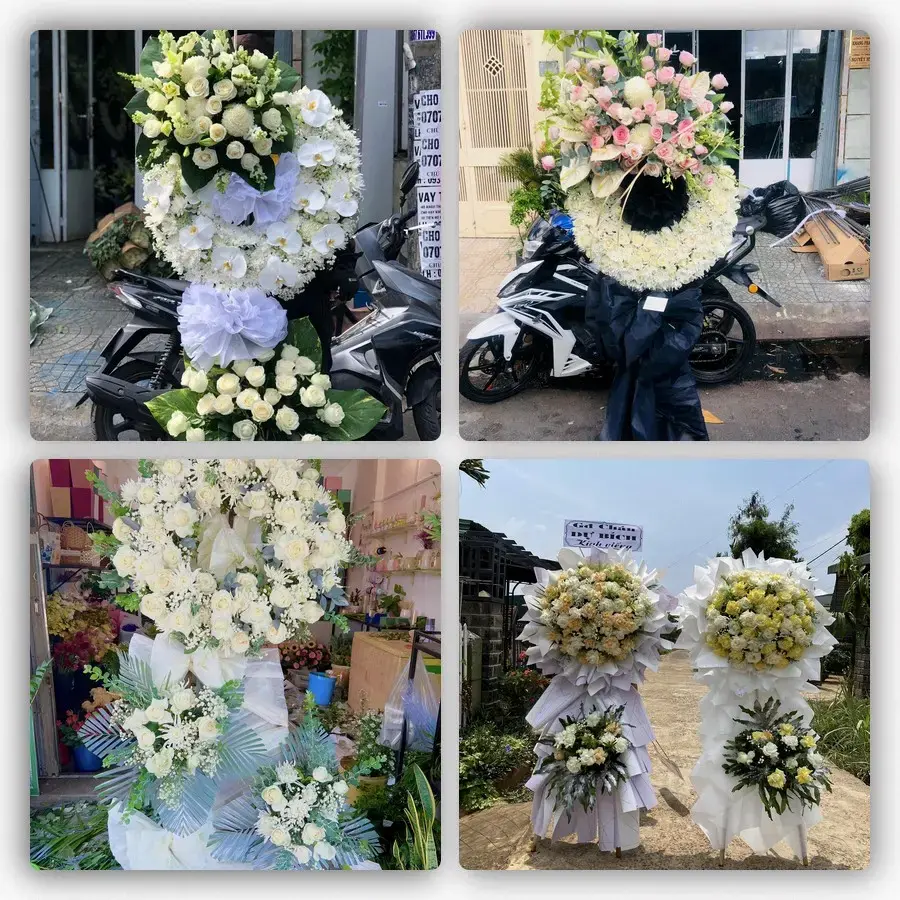 Bốn mẫu hoa đám tang Đắk Glei