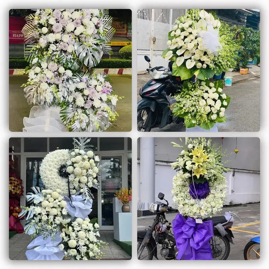 Bốn mẫu hoa đám tang Đắk Hà
