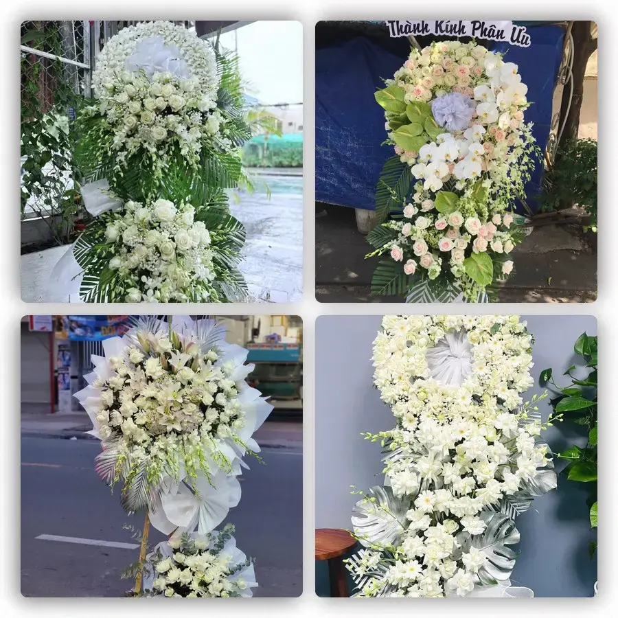 Bốn mẫu hoa đám tang Đắk Mâm