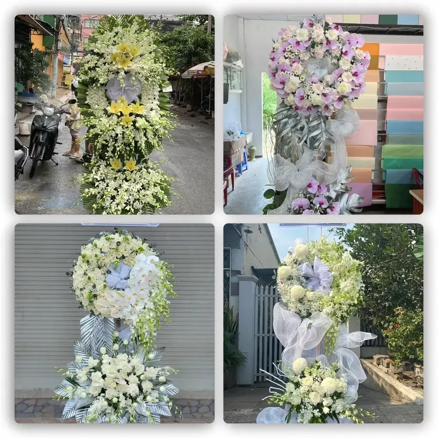 Bốn mẫu hoa đám tang Đắk Mil