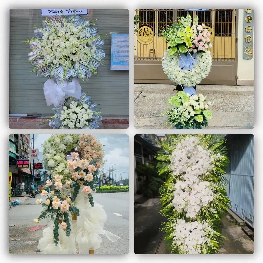 Bốn mẫu hoa đám tang Đắk Rve