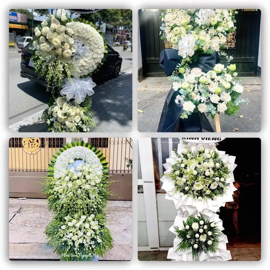 Bốn mẫu hoa đám tang Đắk Tô