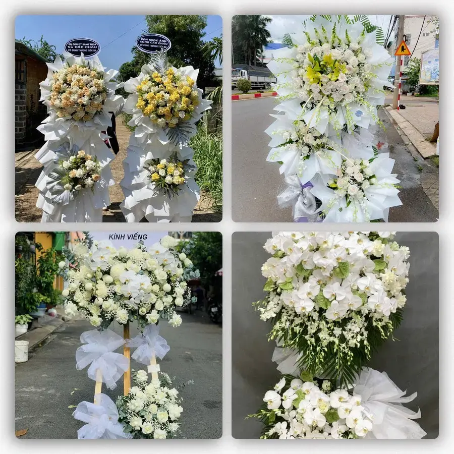 Bốn mẫu hoa đám tang Đầm Dơi