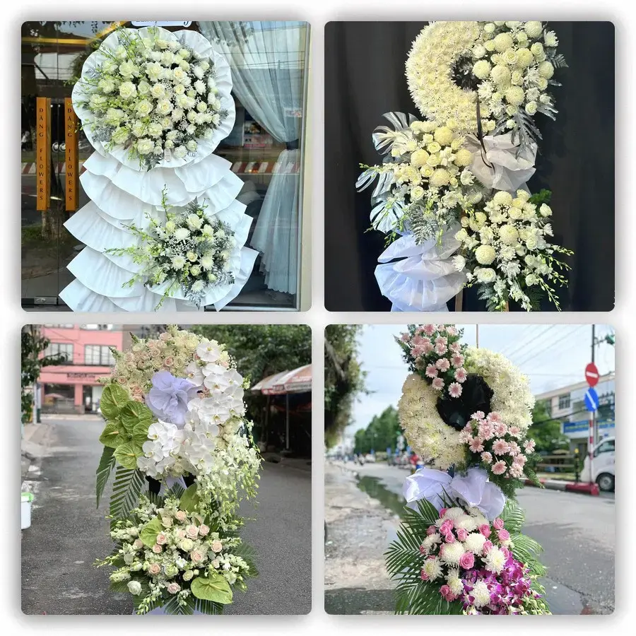 Bốn mẫu hoa đám tang Đầm Hà