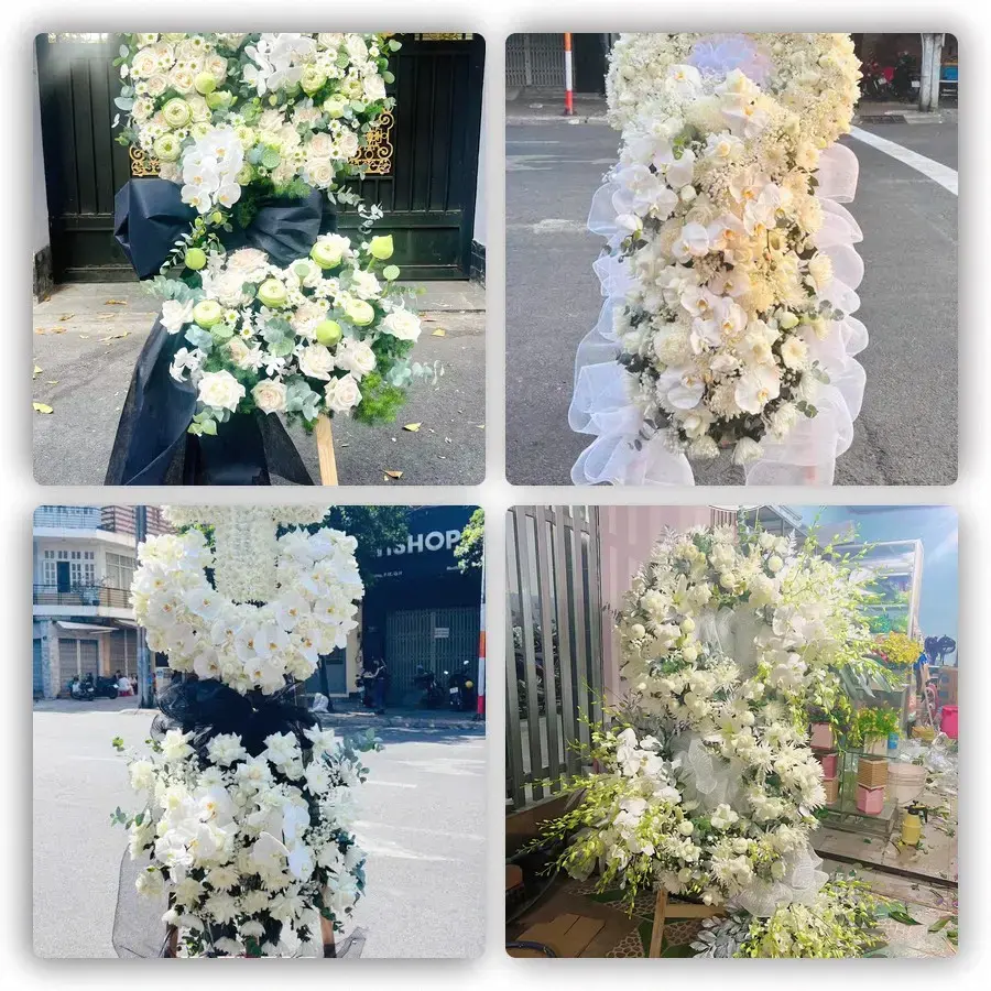 Bốn mẫu hoa đám tang Đạo Đức