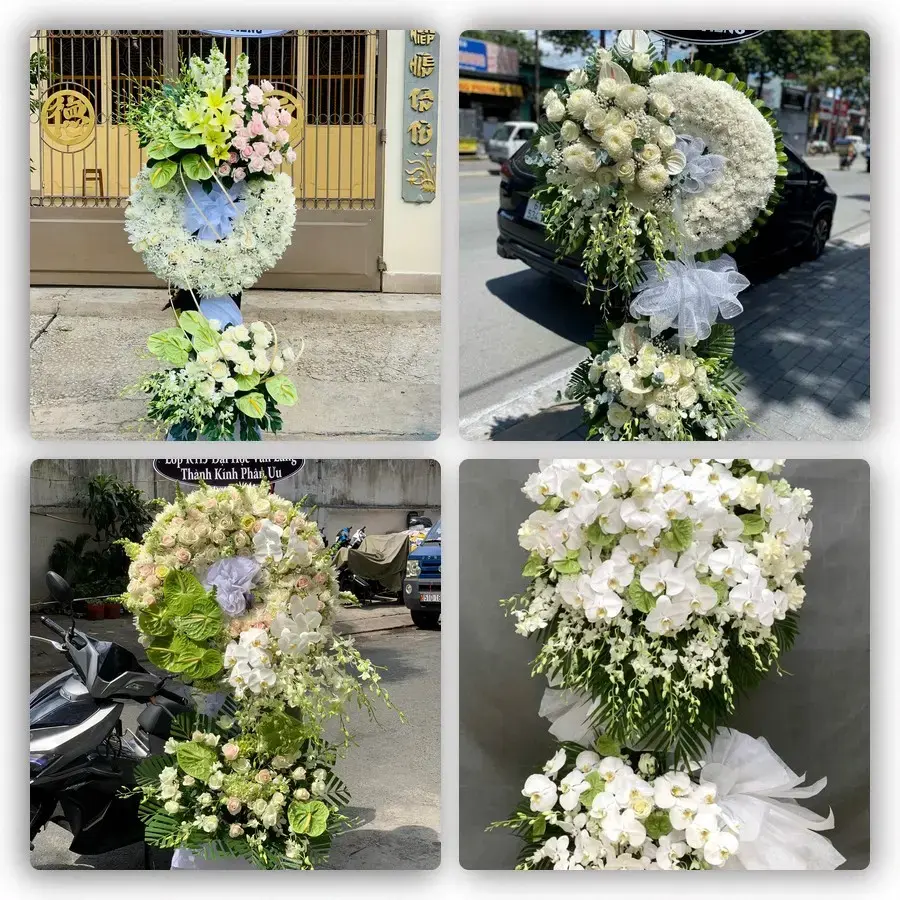 Bốn mẫu hoa đám tang Đất Đỏ