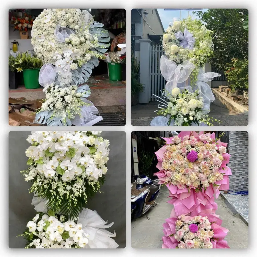 Bốn mẫu hoa đám tang Dĩ An