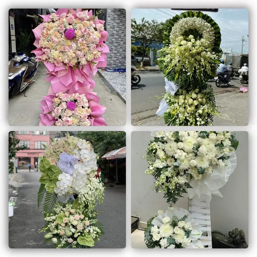 Bốn mẫu hoa đám tang Diên Khánh