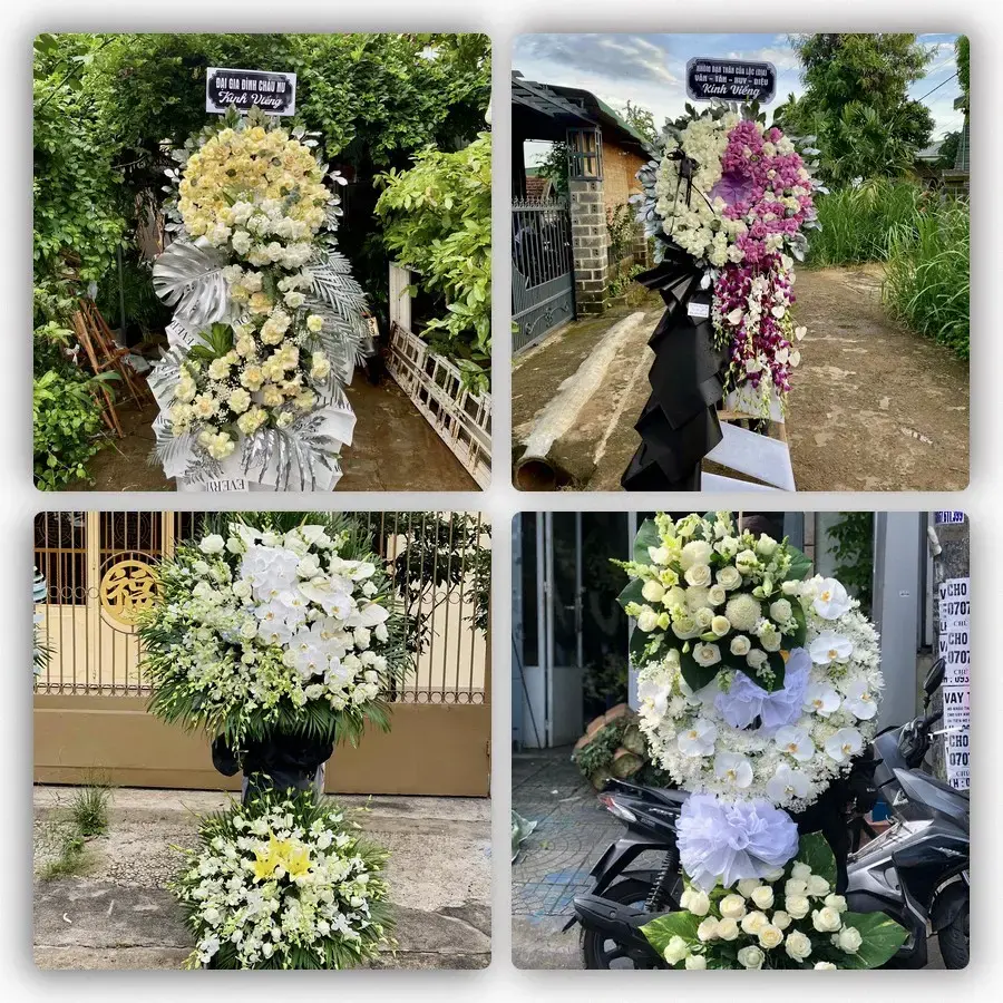 Bốn mẫu hoa đám tang Định An
