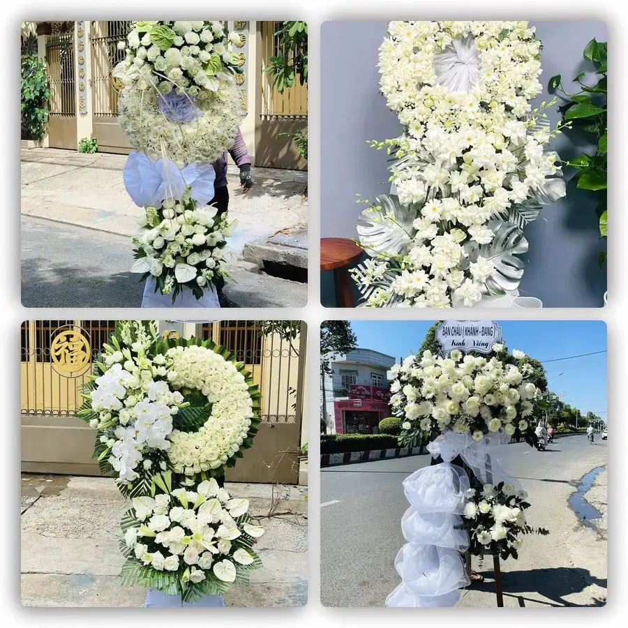 Bốn mẫu hoa đám tang Đình Cả