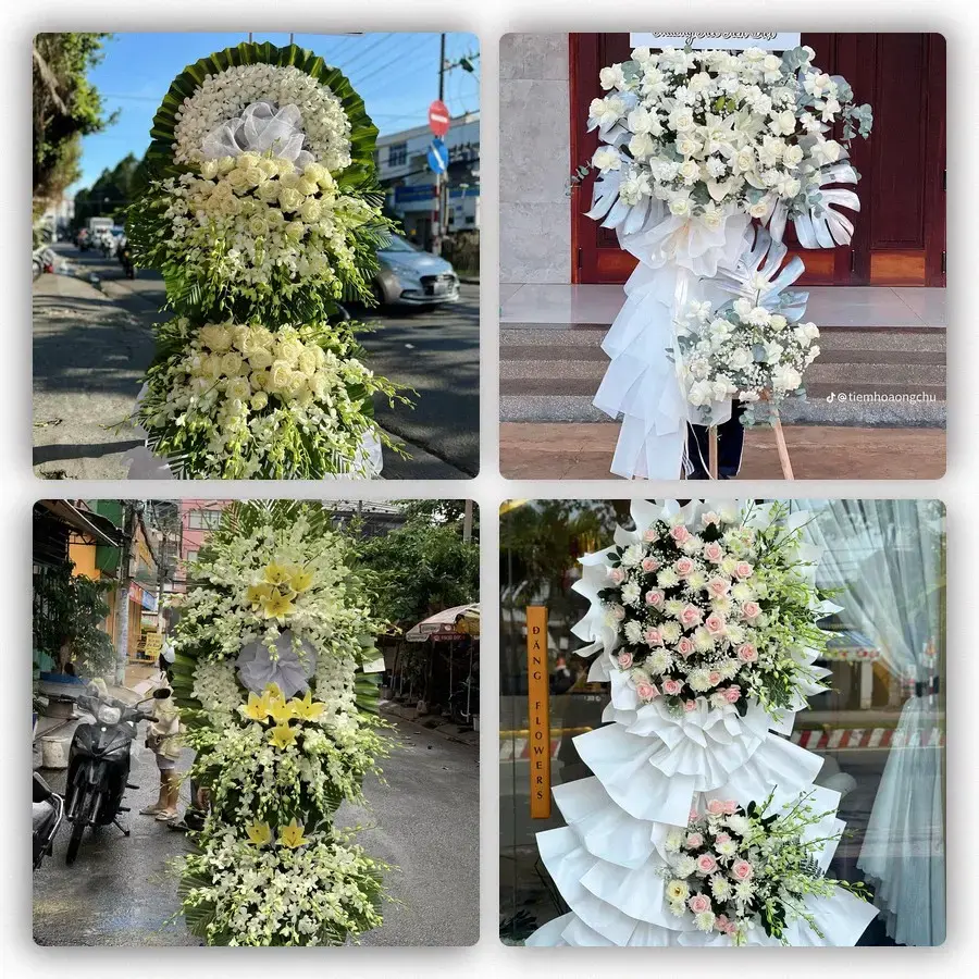 Bốn mẫu hoa đám tang Đình Lập