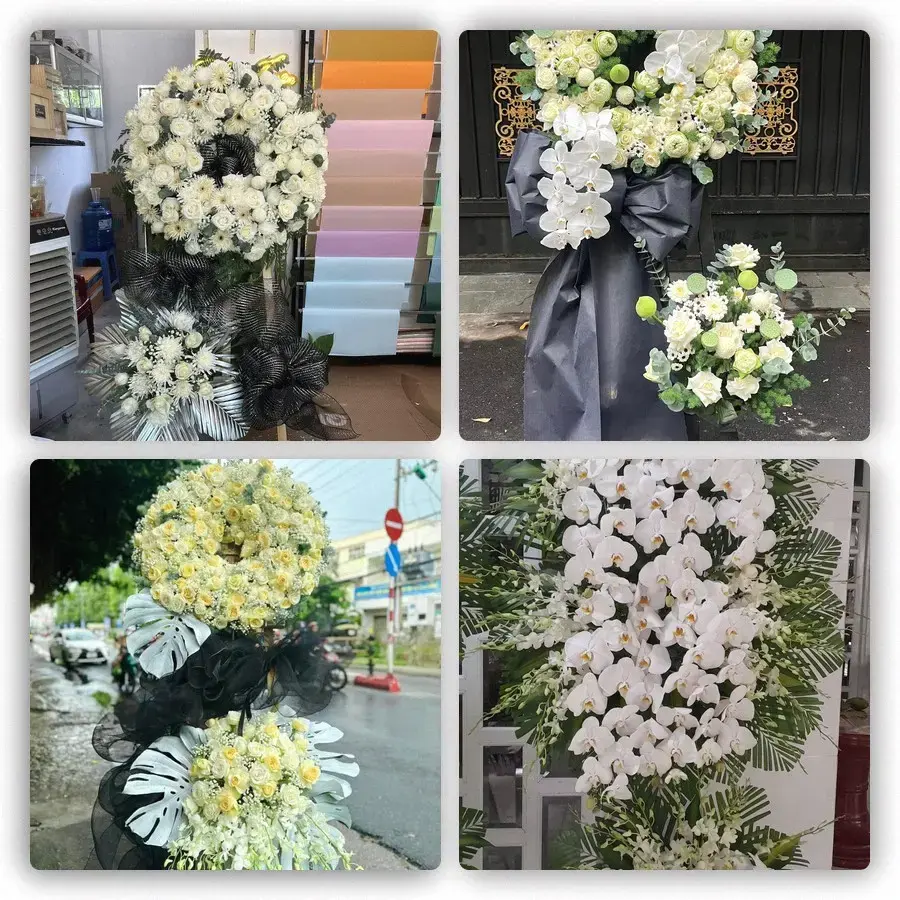 Bốn mẫu hoa đám tang Định Quán