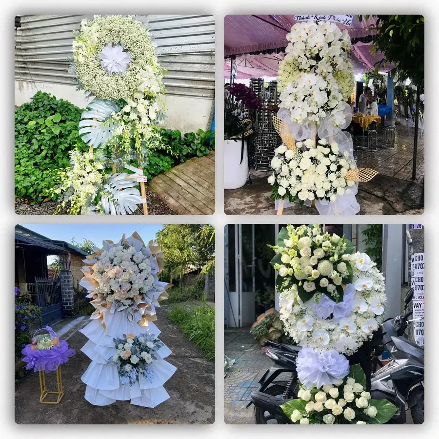 Bốn mẫu hoa đám tang Đông Anh