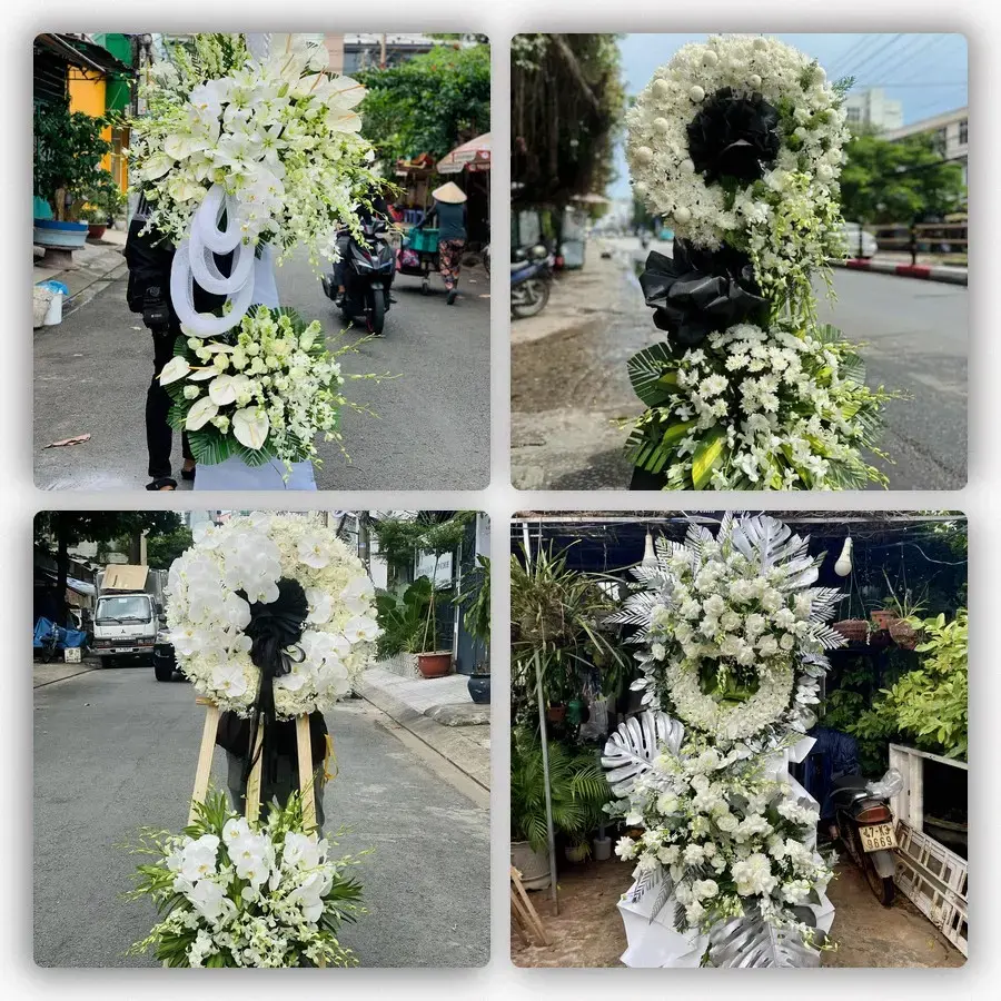 Bốn mẫu hoa đám tang Đồng Hới