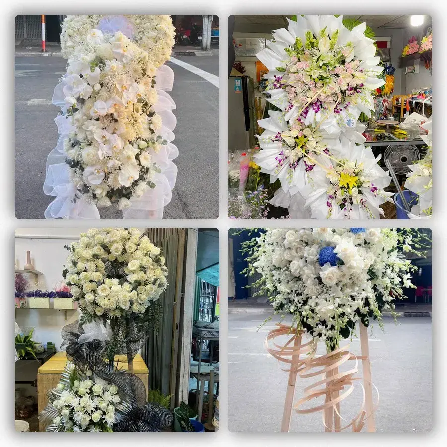 Bốn mẫu hoa đám tang Đồng Mỏ