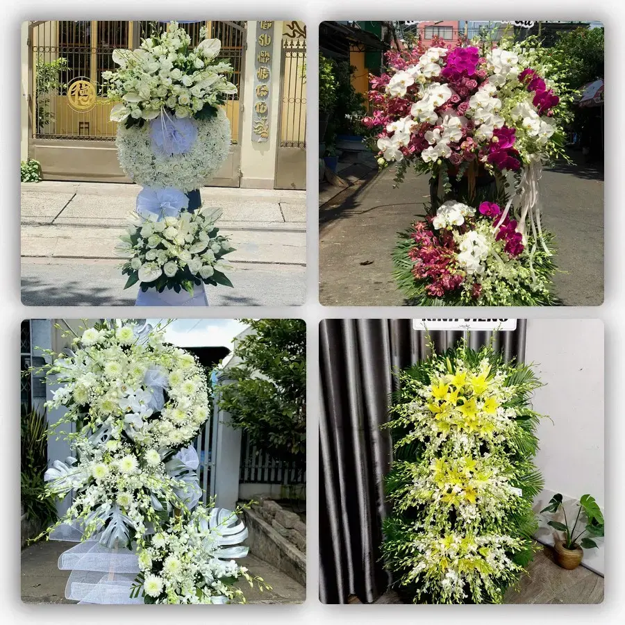Bốn mẫu hoa đám tang Đông Thành