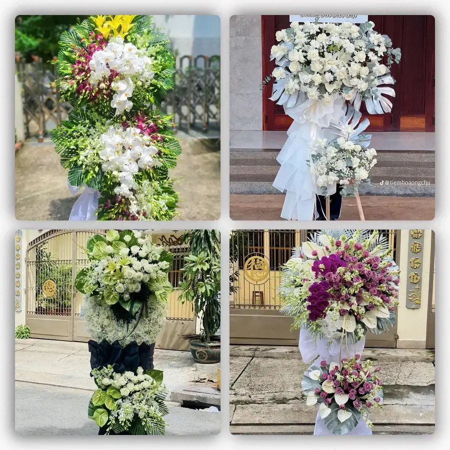 Bốn mẫu hoa đám tang Đồng Xoài