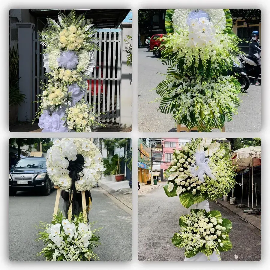 Bốn mẫu hoa đám tang Đu