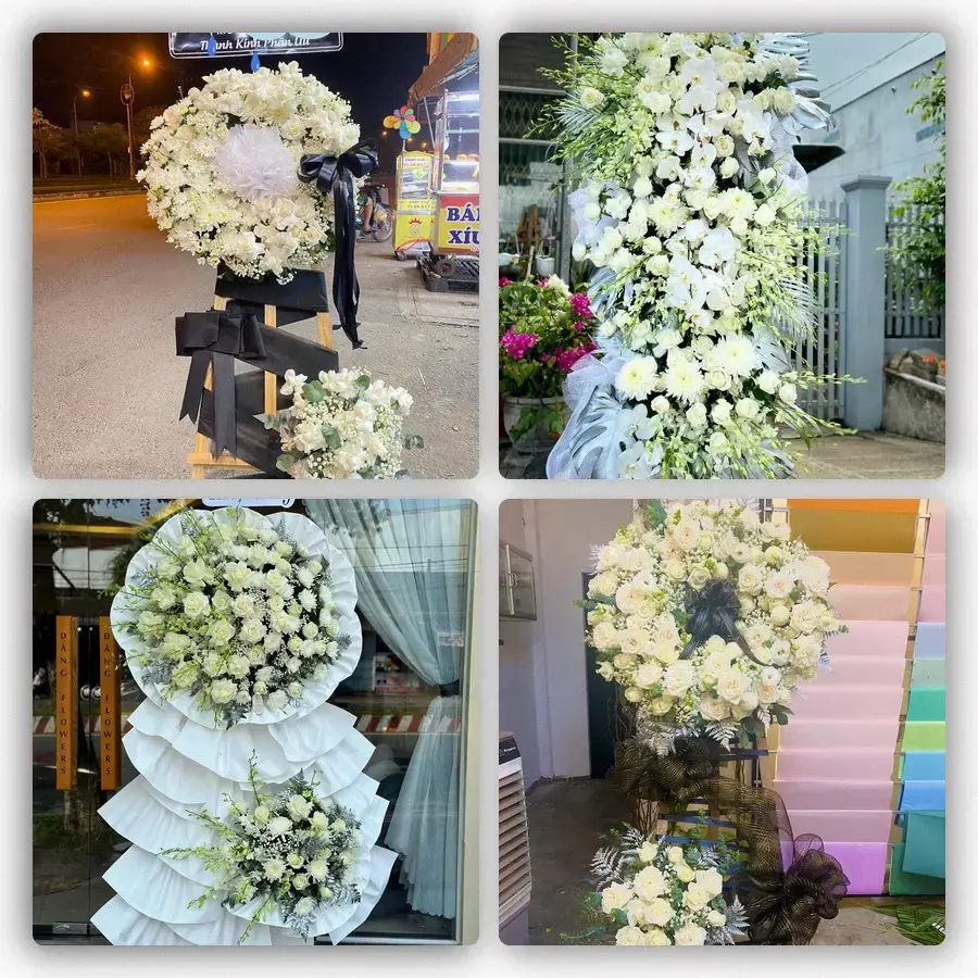 Bốn mẫu hoa đám tang Đức Tài