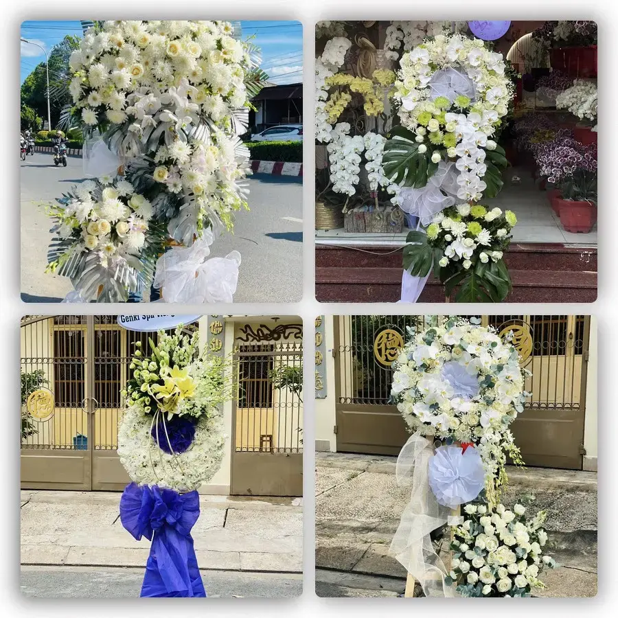Bốn mẫu hoa đám tang Gia Lộc